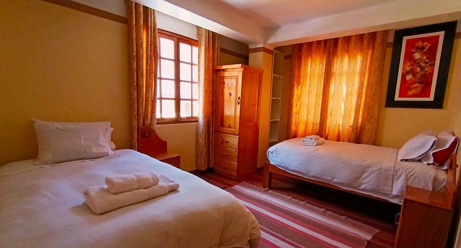 Habitación Dos Camas del Hotel Qosqo Inka Dorado
